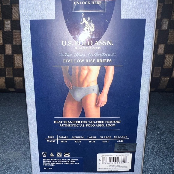 NWT Polo Ralph Lauren Briefs 4 pack Blue - Picture 2 of 4